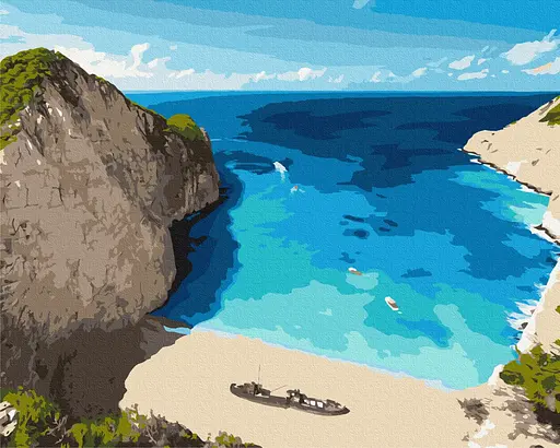 Картина за номерами на підрамнику Brushme Блакитна лагуна