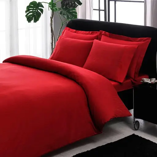 Комплект постільної білизни TAC Premium Basic Red Двоспальний Червоний 000230473