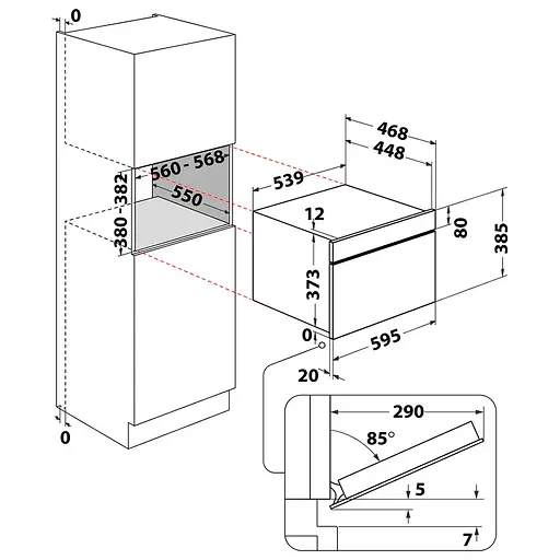 Вбудована мікрохвильова піч Whirlpool WMD54MW з функцією самоочищення - фото 4