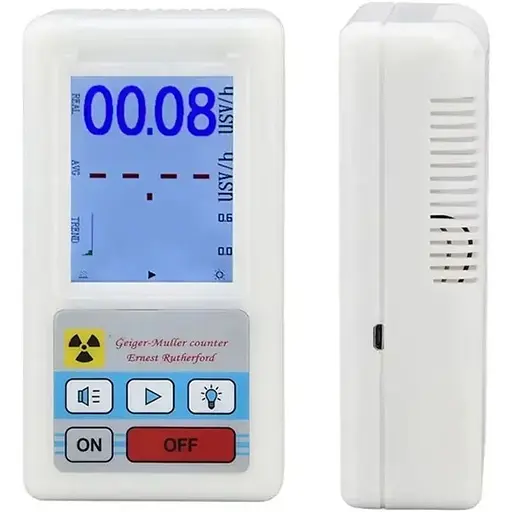 Радіаційний дозиметр ZGKPDQ BR-6 радіометр професійний лічильник Гейгера білий - фото 2