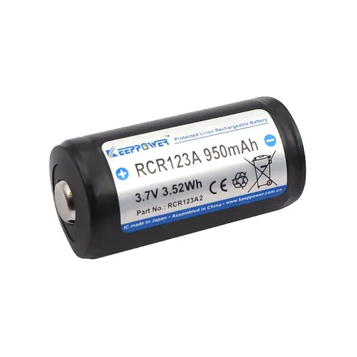 Акумулятор із захистом 16340 Keeppower 123 RCR123A 950mAh 3.7V