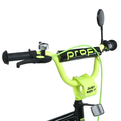 Велосипед дитячий MB 14015-1 колеса 14 дюймів, чорно-зелений - фото 4