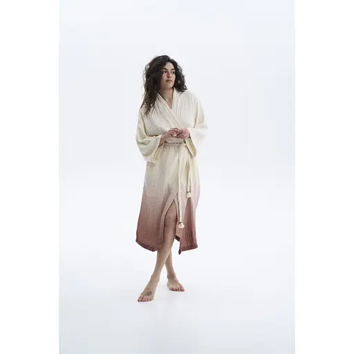 Халат Lotus Home Nitra muslin beige L/XL (svt-2000022351058) - фото 8