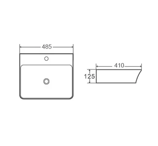 Раковина накладна Mixxus Premium Bevel-0201 з переливом (MP6480) - фото 2