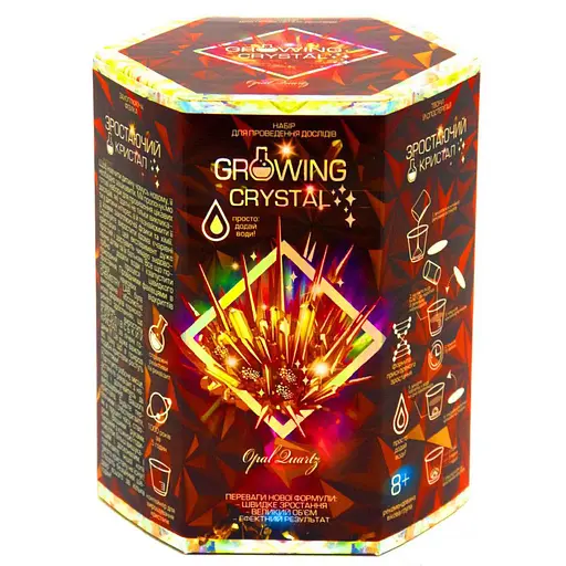 Дитячий набір для дослідів GROWING CRYSTAL Danko Toys GRK-01 укр Opal - фото 1