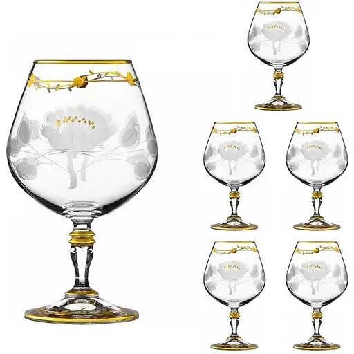 Набір келихів для бренді коньяку Lora Авідо 435 мл 6 шт. NGC185SETBRANDY