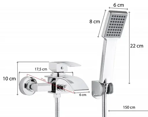 Смеситель для ванны Yoka Talea хром BW.TALEA Хром - фото 8