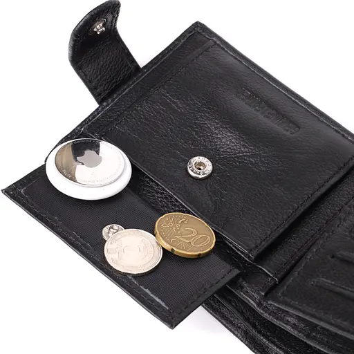 Місткий чоловічий гаманець горизонтальний з натуральної шкіри ST Leather 11.5х9.5х3 см acs0029631 - фото 9