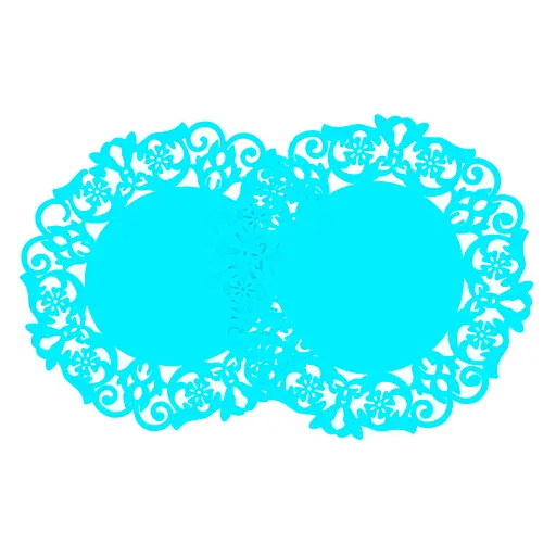 Підставка мереживна силіконова під гаряче килимок для чашки банки 15 см (комплект з 2 шт.), Kitchen Master Блакитний 85118 - фото 2