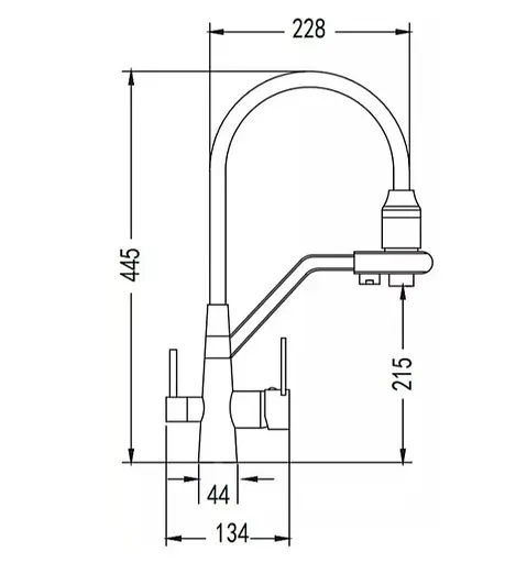 Змішувач для кухні Wezer з підключенням дл фільтру INX4A-08 - фото 10