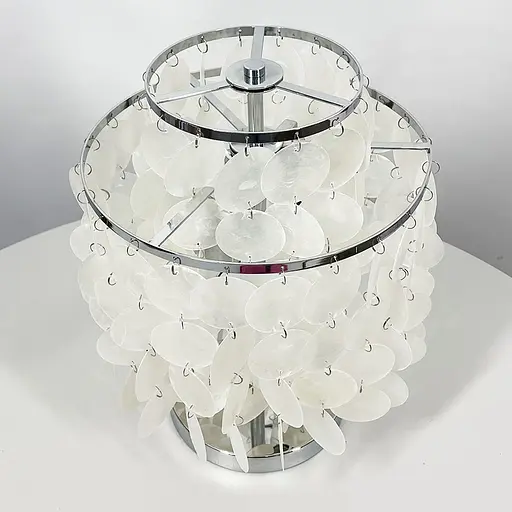 Срібна настільна лампа ATHELIA із перламутровими пластинами | Арт. T 1537 CH | Line F - фото 6