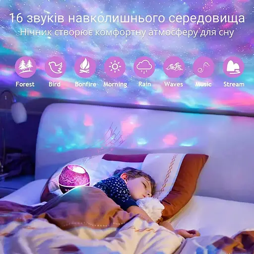 Нічник проектор "Яйце дракона" зоряне небо світильник галактика - фото 3