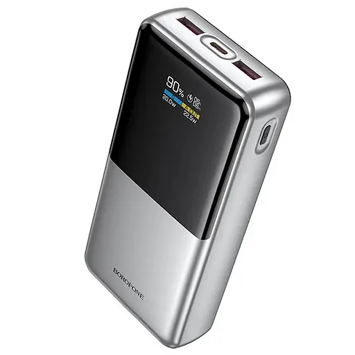 Портативний ЗП Power Bank BOROFONE BJ75A Foinse 22.5W+PD20W with display 20000 mAh Silver