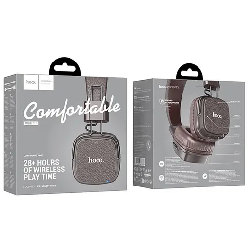 Навушники Hoco Bluetooth W56 Earl BT headphones Brown - фото 2
