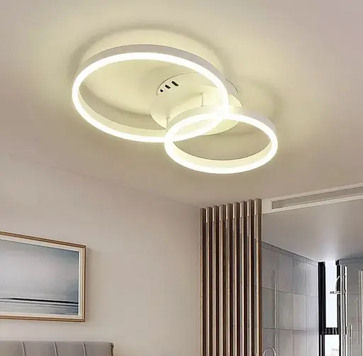 Потолочная LED люстра на 2 кольца в белом цвете | Ст. A 8008/2 WT | Line F - фото 1