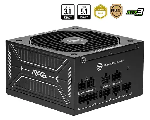 Блок питания ATX 650W MAG A650GLS PCIE5 MSI - фото 1