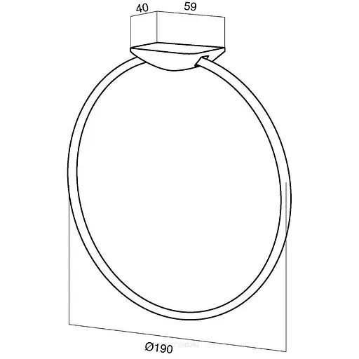 Тримач для рушника кільце AM.PM Inspire A5034464 Хром - фото 2