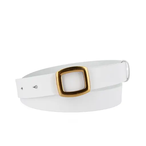 Ремінь шкіряний жіночий НС-2558 (110 см) білий - фото 1