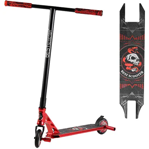 Самокат трюковий Best Scooter Чорно-жовтогарячий 000254807