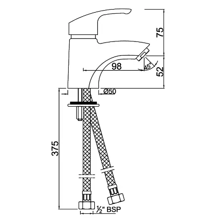 Смеситель для умывальника Jaquar Eko EKO-CHR-33001B Хром - фото 2