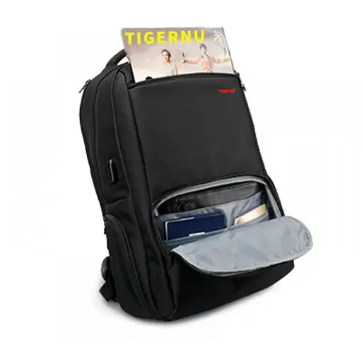 Рюкзак міський Tigernu T-B3319 25л з відсіком для ноутбука до 15.6" та USB Black (18194) - фото 5
