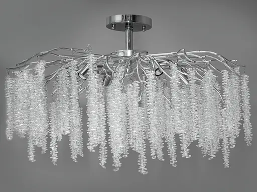 Стельова, стильна, дизайнерська кришталева люстра Гліцинія на 9 ламп, х. - фото 1