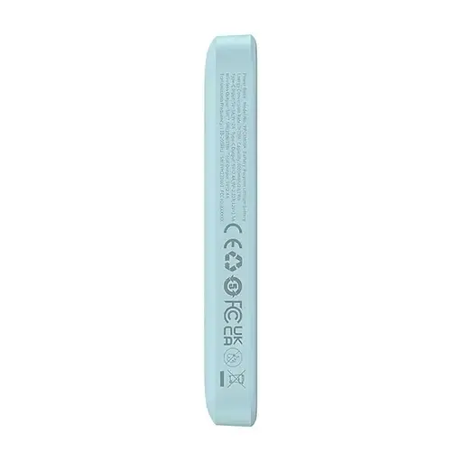 Магнитный портативный павербанк с беспроводной зарядкой Baseus Magnetic 20 W 6000 mAh для iPhone синий - фото 7