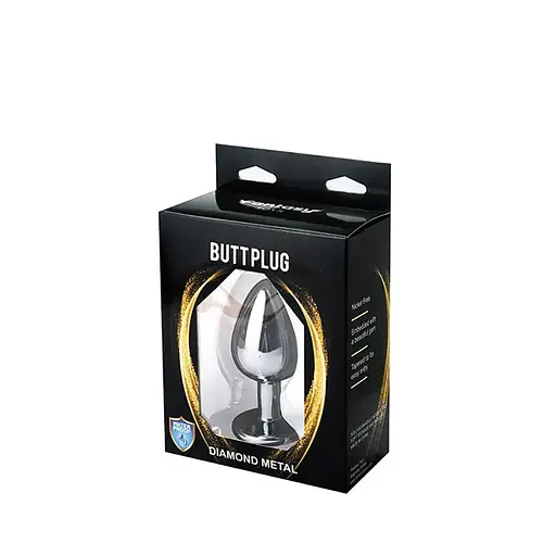 Анальная пробка Fantasy Silver Butt Plug Diamond S 7 см (розовый) - фото 4