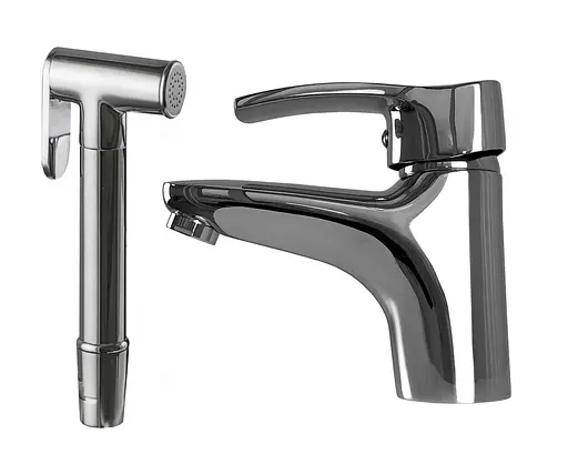 Смеситель с гигиенической лейкой Globus Lux Queensland GLQU-0222, Хром - фото 1