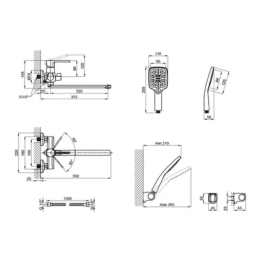 Смеситель для ванны Qtap Grand CRM 005 - фото 4