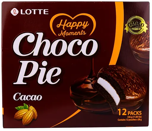 Печиво Тістечка Lotte Чокопай какао Choco Pie 12 шт 336 г