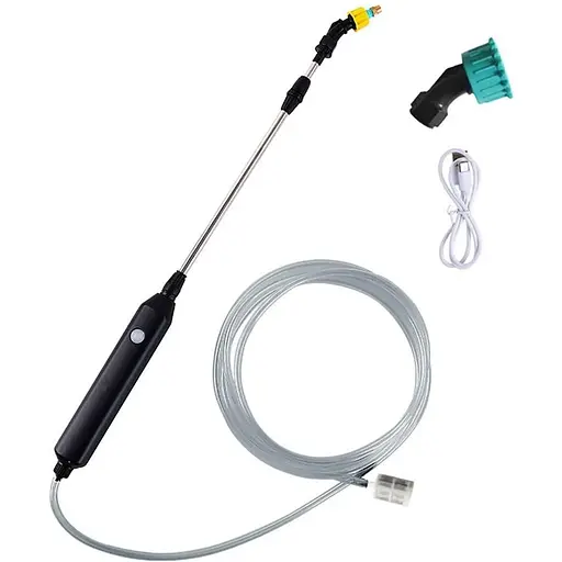 Електричний сільськогосподарський обприскувач Supvox® з 3-метровою трубою і 2 насадками, USB-зарядний розпилювач