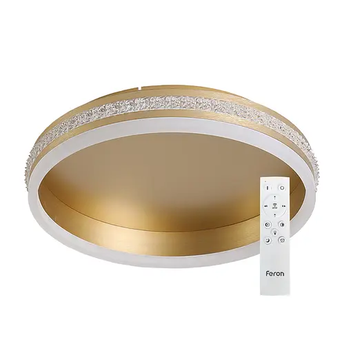 Светодиодная накладная люстра Feron AL6600 SHINE 70Вт золото - фото 3