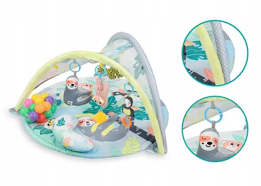 Уцінка. Дитячий розвиваючий килимок Qkids Jungle, блакитний (MAED00005) - фото 4