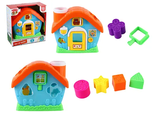 Гра домик, 20x18 см, сортер, 5 фигур, подвижные детали, 22x23x10.5 см