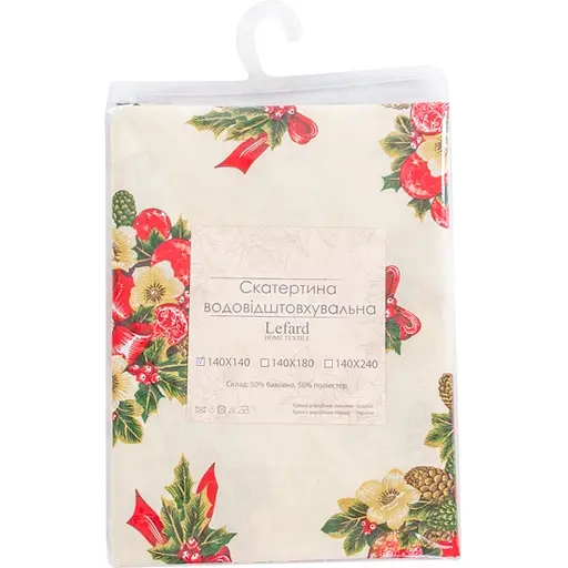 Скатерть водоотталкивающая Lefard Home Textile Pinas beig 140х180 см (715-362) - фото 2