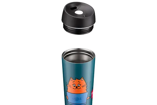 Термокухоль Ardesto Coffee time Red Cat 450 мл Синій AR2645CG - фото 5
