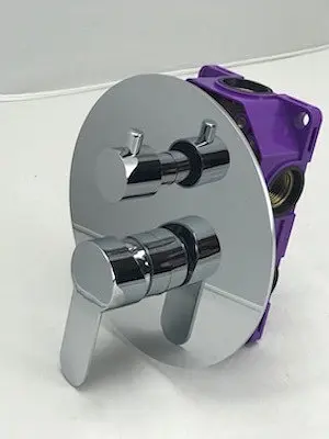 Трехпозиционный скрытый смеситель для ванны/душа (круглый) Saneko CM-11.RN-300-01 - фото 2