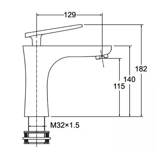 Змішувач для умивальника FAOP А1003-8 - фото 5