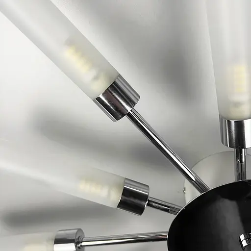 Потолочная люстра в форме солнечных лучей на 12 плафонов G9 Ø 69х8 см Line F | Ст. 1276/12 CH - фото 3