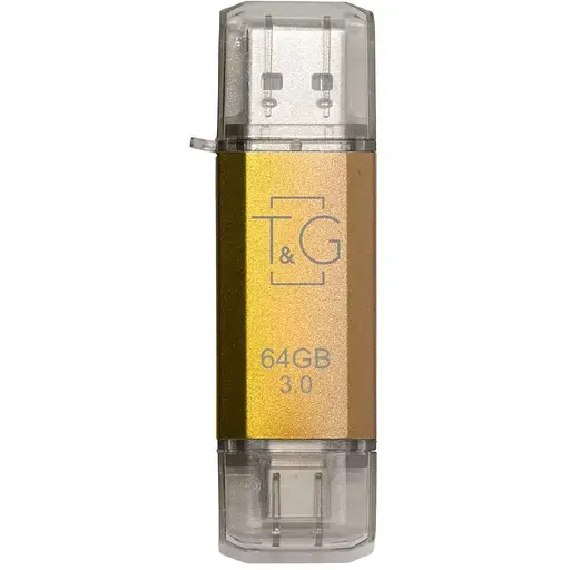 Флеш накопичувач USB 64Gb T&G Star TG009TC золотистий Type-C / USB 3.0 (TG009TC-64GGD3) - фото 1