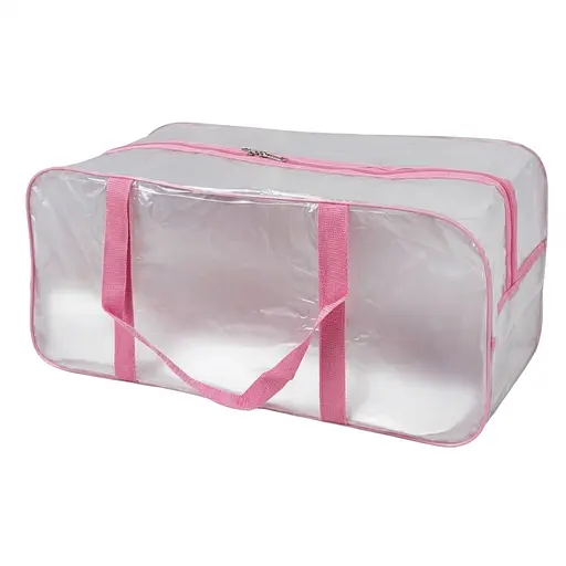 Матовая сумка в роддом размер L 50 х 25 х 30 см (розовая) - фото 1