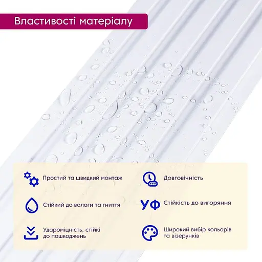 Рейка декоративна Wall Sticker WPC стінова 3000х150х9 мм Білий SW-00001866 - фото 4