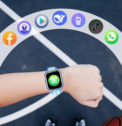 Детские смарт-часы Lemfo D55, 4G GPS Wi-Fi SIM розовый - фото 9