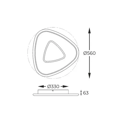 Стельовий світильник GETAFE MX3888-1-3WBCT Zuma Line - фото 2
