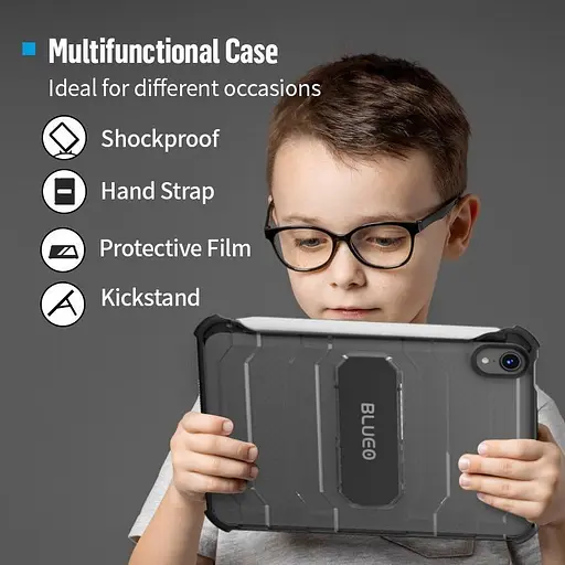 Чехол Blueo Drop Resistance with Kickstand для Apple iPad Air 11 2025/2024 Black [142159] - фото 6