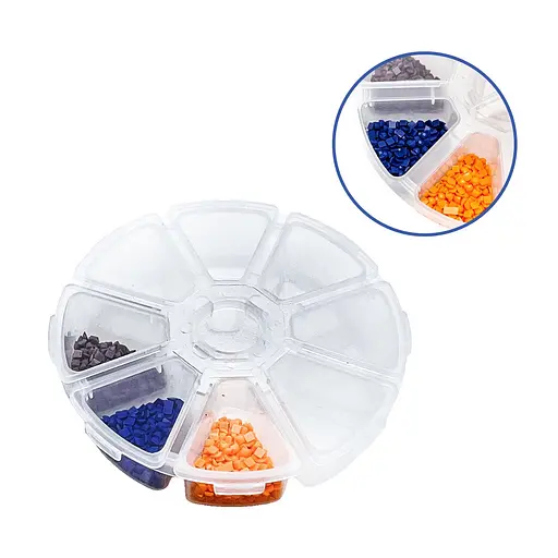 Аксесуари Круглий контейнер для стразів. Білий A-Toys - фото 1