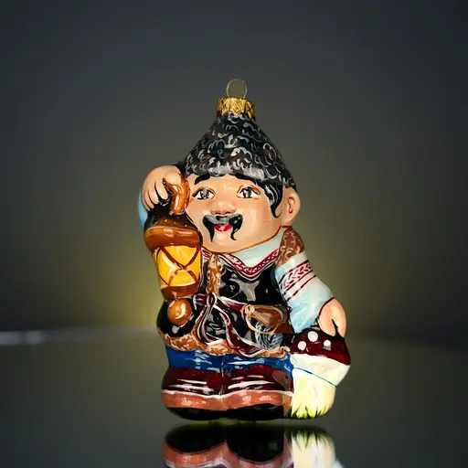 Ялинкова прикраса Різдвяні історії Кум з ліхтарем скло (4820001109696) - фото 2