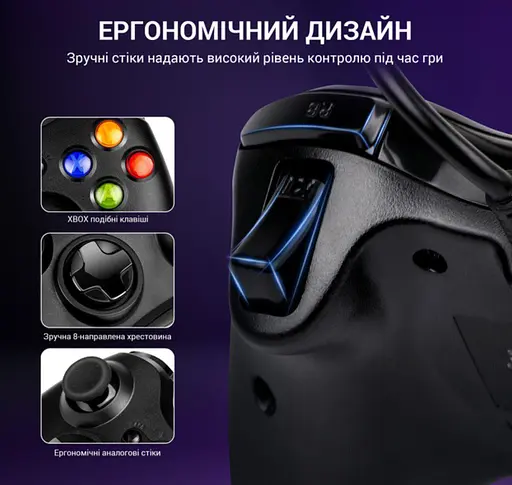 Геймпад джойстик GamePro MG-310-B USB PC Black - фото 8