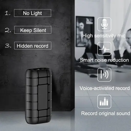 Міні цифровий диктофон акумуляторний Sttwunake A50+, SD до 128 Gb, 20 днів запису, магніт - фото 7